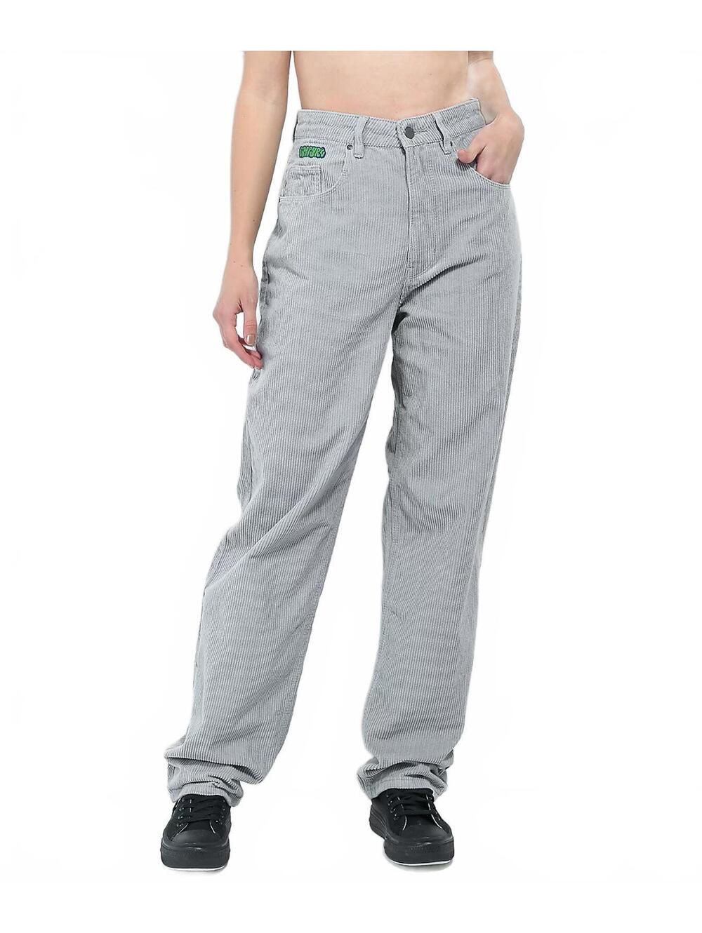 Empyre Tori Light Grey Corduroy Skate Pants size 2 y2k 90's